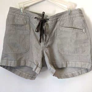 North face shorts grey stripes
